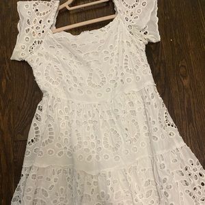 Gianni BininWhite Eyelet Dress